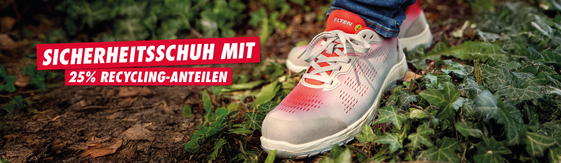 729121 - LUAN grey-red Low ESD S1PS - mit 25% Recycling-Anteil durch den Sommer