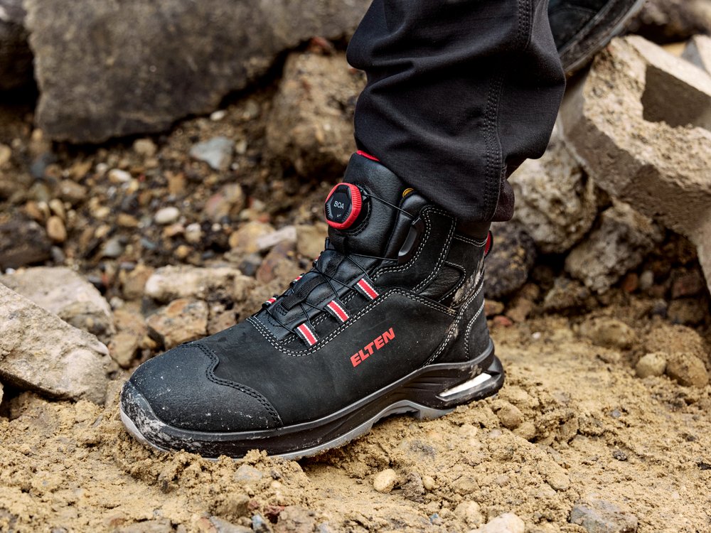 ELTEN Modell TERRY XXFIT BOA BLACK-RED MID ESD S3S