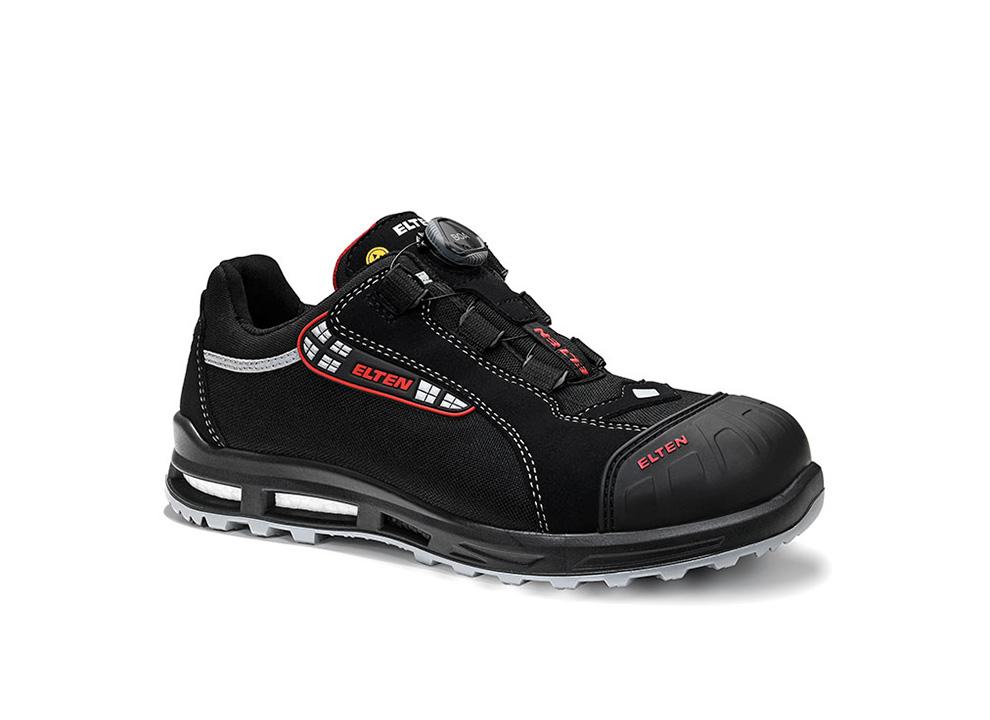 Scarpe Antinfortunistiche ELTEN LAURENZO BOA® Mid ESD S3 - Nero, Taglia 42, Pelle Morbida
